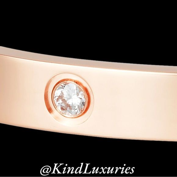 💎272💎 Plus Size Rose Gold or White Gold Carti3r LOVE Bracelet - Picture 7 of 16